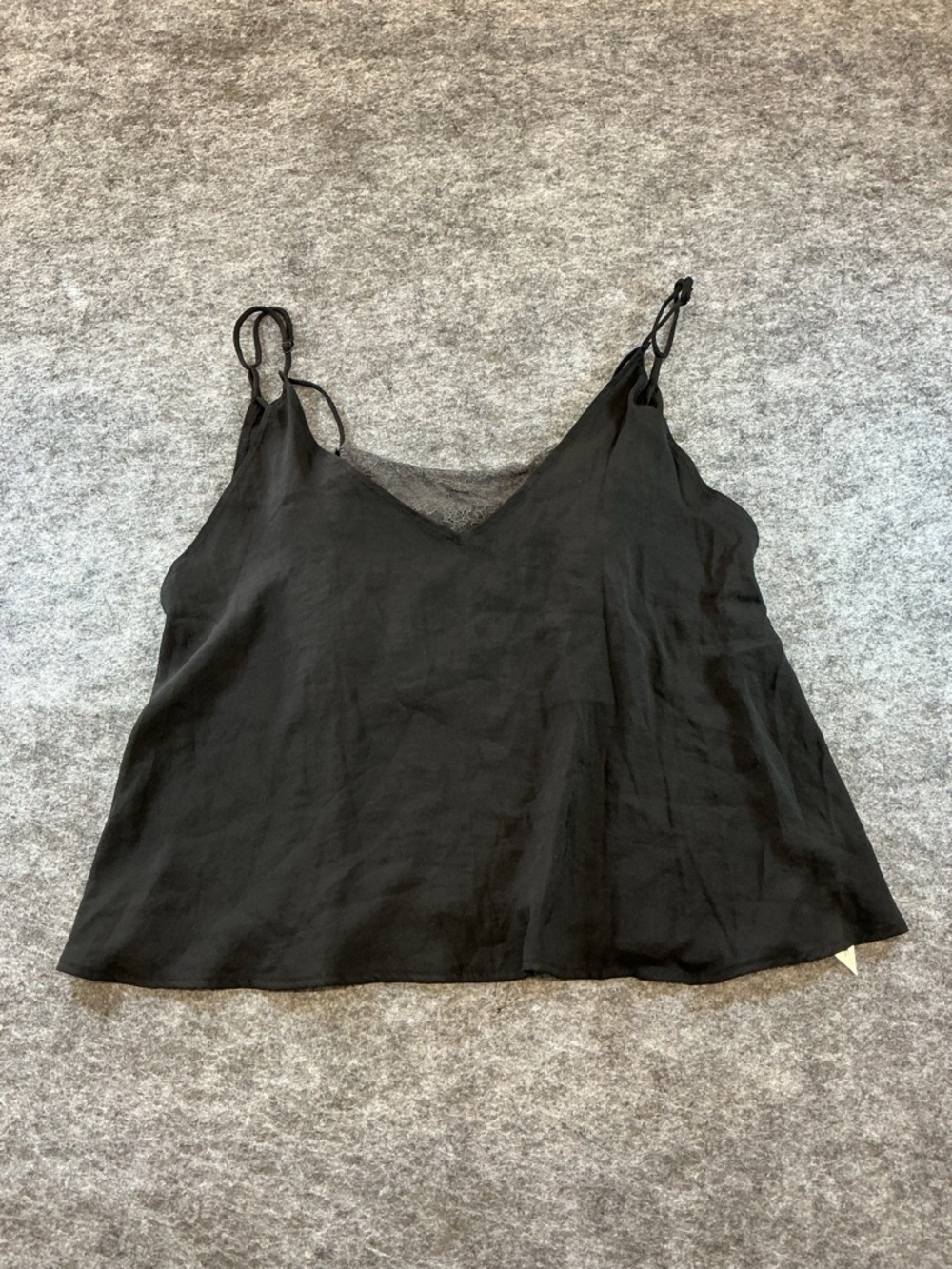 Free People Black Camisole w Lace Bandou CCC